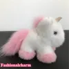 13cm/5"-Echtes Fell Einhorn Schlüsselanhänger Pompon Ball Taschenanhänger Schlüsselanhänger Anhänger Kinderspielzeug Geschenk