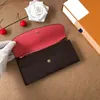 Cartera larga para mujer entera, monedero de diseñador Multicolor, tarjetero con caja, bolsillo clásico con cremallera para mujer 2324