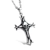 Colliers de caractère Croix Crâne Pendentif En Acier Inoxydable Orthodoxe Individuellement Designer Accessoires Hommes Garçon Homard Boucle Collier Bijoux