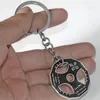 Fashion fitness campaign series men's alloy barbell weight plate key chain