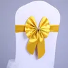 Chair Cover Decor Wedding Party Bow Buckle Band Wedding Stretch Sashes Banquet Free Shipping