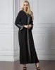 Adogirl 2019 New Side Slits Hooded Dubai Muslim Abaya Maxi Dress Autumn Long Sleeve Islamic Women Kaftan Plus Size Moroccan Robe J190648