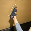 Denim Creepers Dikmek Keçeleleri Kekler Sandalet Kadınlar Hookloop Açık Toe Rahat Roma Sandalias Kot Sneakers Sandale Platform Ayakkabı