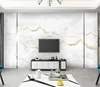 3D壁紙現代のシンプルなジャズホワイトゴールドの大理石の風景写真の壁の壁画リビングルーム寝室の家の装飾壁紙