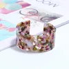 Fashion-acetatplatta Leopard Ring Öppnande Acrylic Amber Smycken Harst Hand Ornament