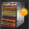 Séchoir à fruits et aliments à 16 couches, en acier inoxydable, professionnel, Commercial, pour aliments, fruits, légumes, viande, séchoir à Air, déshydrateur électrique