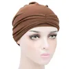 Women Girl Solid Color Elastic Skull Caps Cancer Chemo Hat Scarf Turban Head Wrap Hair Care Beanie