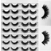 100% hecho a mano 16 pares 3D Faux Mink pestañas postizas Wispy Fluffy pestañas largas maquillaje de ojos faux cils