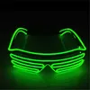 LED Party Okulary El Drut Fluorescencyjny Flash Glass Graduation Birthday Party Bar Dekoracyjne Luminous Bar Eyewear 100