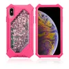 Protecteur d'écran intégré de luxe Glitter Sparkle Bling Quicksand liquide anti-chute anti-rayures pour iPhone 11/6 Plus/7 Plus/8 Plus/XR/XS MAX