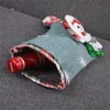 Jul Snowman Stocking Merry Christmas Gift Stocking Julgran Hängande Dekorationer Kids Xmas Candy Gifts Strumpor