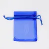 3 Sizes Colorful White Transparent Packs Drawstring Pouch Sachet Organza Gift Bag For Jewelry Wedding Party Beads Packing GB398