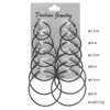 6 أزواج / مجموعة 2.5-5 ملليمتر متعدد الألوان أقراط للرجال إمرأة أسود أبيض كاندي اللون الشرير هوب حلق مجوهرات مجموعة