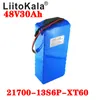 LiitoKala 48V 30Ah 21700 5000mAh 13S6P Lithium-Ionen-Akku Rollerbatterie 48V 30Ah Elektrofahrradbatterie mit Ladegerät