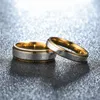 Anelli di colore a contrasto oro anello in acciaio inossidabile donna anello da uomo anelli amore anelli di fascia gioielleria di moda e regalo sabbioso