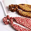 Hair Scrunchies Bands Streamer Tillbehör Kvinnor Tjej Ponytailhållare Elastiska Gummi Toppar Leopard Scrunchie Hårband Headband 20PCS F307C