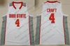 Mit8 Custom Ohio State Buckeyes 2020 Gray Retro Basketball Red White #3 DJ Carton 34 Kaleb Wesson 23 James Conley Craft Russell LeBron Jersey