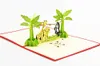 Carte de voeux 3D cartes cadeaux enfants dessin animé animal pop up carte décoration de Noël cadeau pour voeux bessing bébé carte cadeau de félicitations