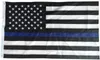 90*150cm Blueline ABD Polis Bayrakları 3x5 Ayak İnce Mavi Hat ABD Bayrak Siyah, Beyaz ve Mavi Amerikan Bayrağı Pirinç Gromlar 300 PCS