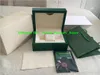 Bästa kvalitet julklappar Green Watch Box Presentväska för 116610 Klockor Häfte Kort Taggar och papper på engelska Klockor Boxes Handväska