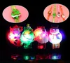 Karikatür Noel LED Gece Lambası Parti Noel Dekorasyon Renkli LED İzle Oyuncak Erkek Kız Flaş Bilek Bandı Glow Aydınlık Bracel