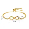 Hotsale doux femmes Bracelets plaqué or coloré CZ chanceux 8 Bracelets de Tennis pour filles femmes pour fête mariage beau cadeau