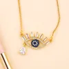 Collane del pendente Collana turca Gold Cubic Zirconia Greco Blu Eye per le donne Uomo Moda 2022