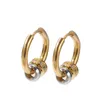Męskie Hip Hop Hoop Kolczyki Biżuter Women Gold Vintage Earring z Diamond3637732