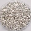 2000 adet / grup Gümüş Kaplama Metal Yuvarlak Spacer Boncuk 3mm Takı Yapımı Için Bilezik Kolye DIY Aksesuarları