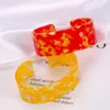 Bracelet ouvert en acrylique pour femmes, nouvelle mode tendance de styliste de luxe, large, léopard, coloré, exagéré