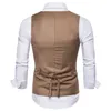 New Type Male Pure Double-row Button Clip Hot Selling Male U-collar Pure-Color Leisure Vest Double-Row Button Large-Size Men Jacket