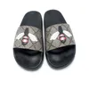 Designer Hommes Femmes sandales florales imprimé serpent tigre Slide Summer Wide Flat Slipper taille 35-48 marron Floral Brocade caoutchouc pantoufle mode Chaussures de plage