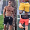 Pantaloncini a righe casual estivi da uomo Palestra Sport Jogging Beach Swim Surf Abbigliamento da spiaggia Pantaloncini rossi neri M-3XL