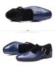 Männer Mode Casual Derby Schuhe Männer Metall Gürtel Schnalle Spitz Krokodil Muster Hochzeit Büro Kleid Schuhe