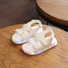 Sandalias LED de verano para niños, zapatos luminosos a la moda para niños y niñas, zapatos luminosos para bebés y niños pequeños, talla 21-30