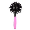 Fashion 3D Rodada Cabelo Escovas Pente Salão Compõem 360 graus Styling Styling Ferramentas Mágica Detango Escova Hairbrush Resistente ao Cabelo Cabelo