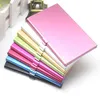 Business card holder metal visa credit ID name cardholder case portable aluminum alloy men women wallet blue