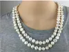 Collier de perles baroques de 48 pouces, 9 à 10mm, bijoux en perles blanches, mariage, amour, fête des mères, bijoux cadeaux de bonheur pour femmes