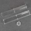 Hexagonal de cristal transparente caneta de plástico caneta caixa de presente caixa de metal caneta caixa caixa de lápis de plástico transparente F20174041