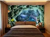 3D stereoscopic dolphin wallpapers TV background wall decoration painting