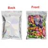 Cor holográfica Múltiplos tamanhos Sacos à prova do cheiro de sacos de folha de malote embalagem plana para favor de festa embalagem de armazenamento de alimentos