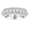 Taille 6789 Super Sparkling Luxe Bijoux Réel 925 Sterling Argent Pave Blanc Saphir Éternité Populaire Femmes Bague De Mariage 2109050