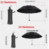 Grande guarda-chuva dobrável Homens chuva Mulher 3 Fold Umbrella Automatic Windproof guarda-chuvas 10/12 costelas Parasol chuvoso ensolarado