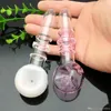 Couleur 3 roues Bulle et mousse Pot de fumée Gros Bongs Tuyaux de brûleur à mazout Tuyaux d'eau Tuyaux de verre Rigs Fumer