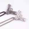 Новая узи золотая цепь хип -хоп длинное подвесное ожерелье мужчины женская мода с пистолетом для пистолета макси -ожерелье Hiphop ювелирные изделия1228095