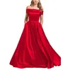 Niestandardowe sukienki domowe Vestido de Festa długość podłogi satynowa suknia imprezowa sukienka wieczorowa klejnot bateau linijki długie sukienki na bal maturalne 5152098