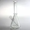 6 Inch Glass Water Bongs with Hookahs 14mm Female Straight Recycler Bong Thick Pyrex Clear Mini Dab Beaker Rigs for Smoking Pipes