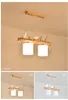 Nowoczesny drewniany wisiorek światło japońskie światła kuchenne szklane cienia lampa ptaka do ding room cafe