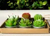 6pcs 1set Candele decorative per matrimoni Mini Cactus Candela da tavolo Tea Light Giardino domestico Simulazione Pianta Candela Decorazioni per la casa SN2583