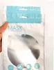 En stock Sacs OPP Zipper Sac d'emballage en plastique au détail pour sac de masque de protection jetable Sac d'emballage anti-poussière Anti-bactéries